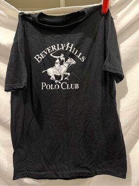 Beverly Hills Polo Club Men's Black Logo T-Shirt- Size Medium Mens